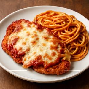 Chicken Parmigiana with Spaghetti