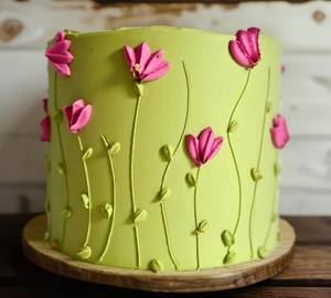 Colour Full Flower Chocolate Design Cake