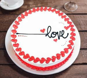 Valentine Pineapple  heart  Cake
