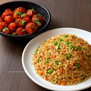 Chilli Mashroom With Veg Fried Rice