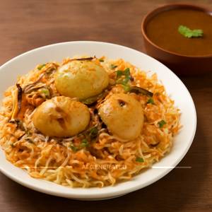 Egg Biryani With Gravy