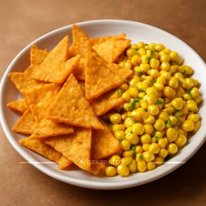 Crispy nachos and corn