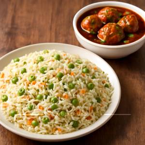 Veg manchurin+ Fried Rice