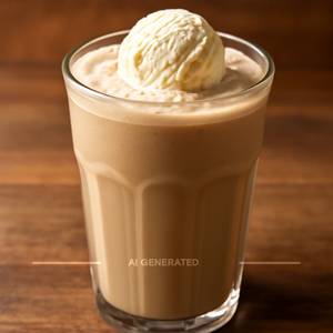 Cold coffee with ice cream