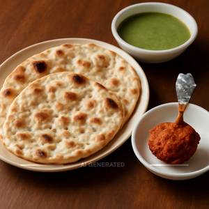 4 Tandoori roti + 1 Chicken lollipop