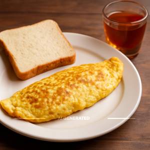 Plain Omelette With Slice