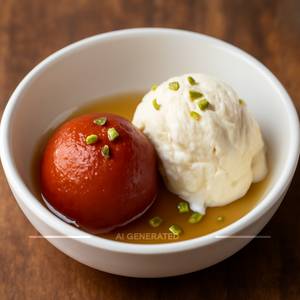Gulab Jamun with Ice Cream
