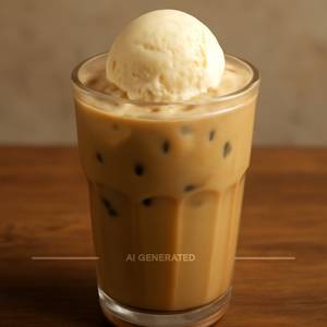 Cold coffee with ice cream