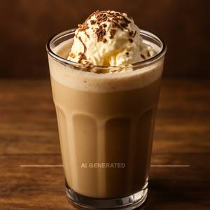 Cold coffee with ice cream