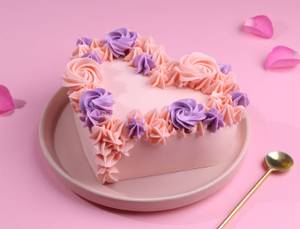 Heart Shaped Eggless Choco Cake