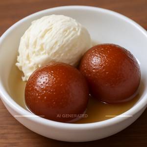 Gulab Jamun With Vanilla