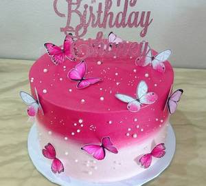 Colour Full Black Forest Butterfly Theme Cake