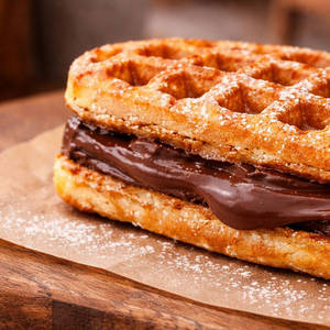 Molten Milk Chocolate Waffle Sandwich