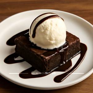 BROWNIE WITH ICE CREAM