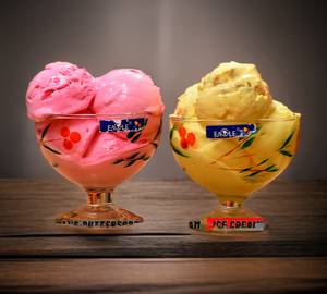 Butter Scotch & Strawberry Ice Cream