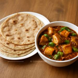 4 Chapati + 1 Paneer Chilly                                                            