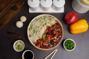 Chilli Chicken With Fried Rice