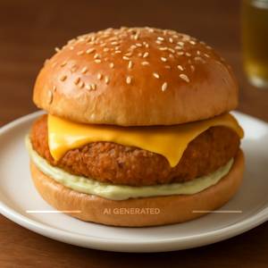 Aloo Tikki Cheese Burger