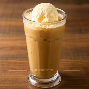 Cold coffee with ice cream