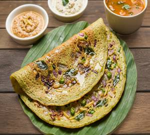 1 Pesarattu Onion +3 Idly(Sambar)