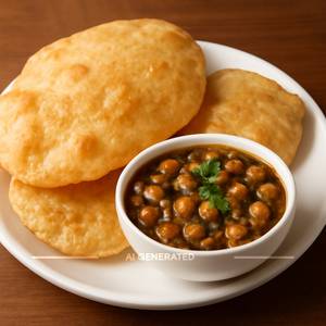 Chole bhature [per plate] [2 bhature]
