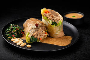 Chicken Peanut Popeye Spring Roll
