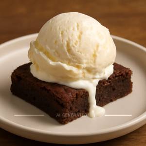 Vanilla brownie ice cream