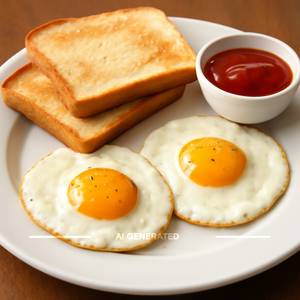 Half Fry 2 Egg Amul Butter
