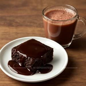 Brownie With Hot Chocolate