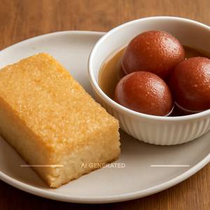 Milk Cake (200gram) With Gulab Jamun (250gram)                                                                                     