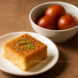 Milk Cake (200gram) With Gulab Jamun (250gram)                                         