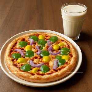 7onion capsicum pizza + Milkshake 200 ml