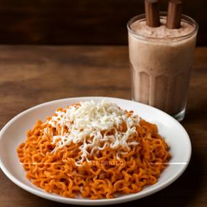 Tandoori Cheese Maggie + Kitkat Shake