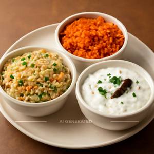 Veg Fried Rice,Avakay Rice, Curd Rice Combo