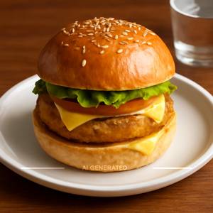 Aloo Tikki Cheese Burger