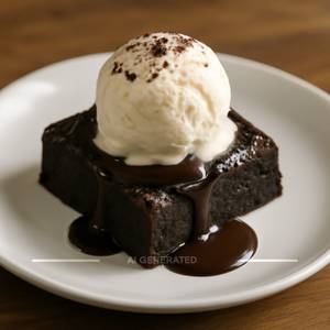 Hot Brownie With Icecream