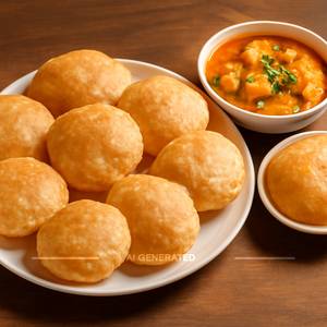 Poori with aloo ki sabzi