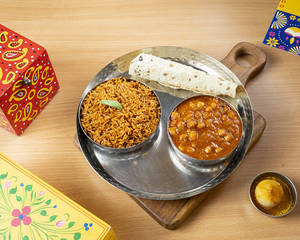 Chole + Bhuga Rice