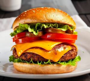 Veg double cheese burger