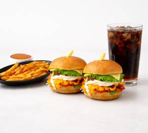 2 Spicy Chicken Burger 1 Classic Fries 300 Ml Coke