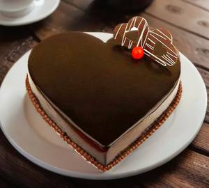 Chocolate Truffle  Heart Cake