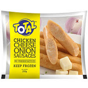 Total chicken cheese and onion sausages  [250g]  [frozen]