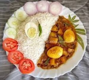 Rice+Egg Curry+Onion