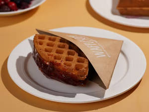 Strawberry & Cream Cheese Waffle Sandwich