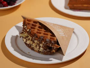 Nutella Banana Waffle Sandwich