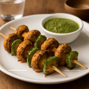 Achari mushroom tikka