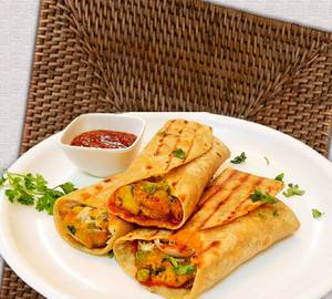 Achari paneer kathi roll