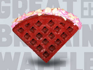 Red Velvet Cotton Candy Rich Almond Waffle