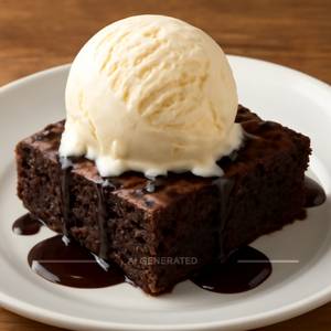 Brownie With Vanilla Ice cream