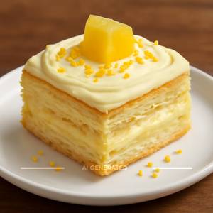 Square Shaped Delicious Pastry (Pineapple Or Butterscotch Flavours)